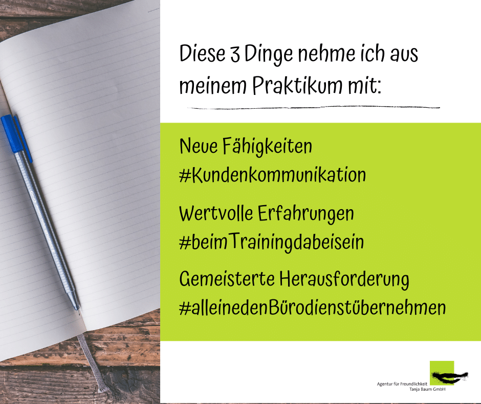 3-dinge-praktikum Fazit Praktikum Agentur für Freundlichkeit