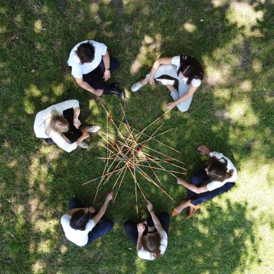 Warum Retrospektiven, Erfolgreiche Retrospektiven, Frauen spielen Mikado auf Wiese